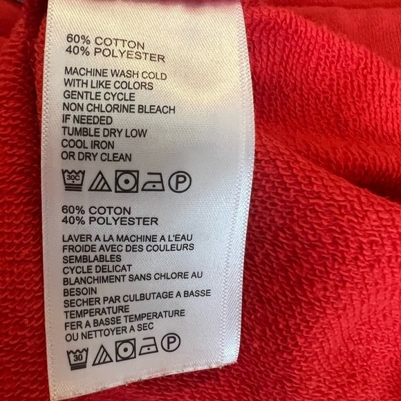 Tommy Bahama Sea Glass Bell Sleeve Sweatshirt Medium in Coral-Red - Picture 5 of 8